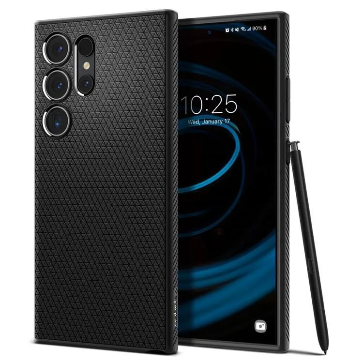 Spigen Liquid Air skal till Samsung Galaxy S24 Ultra - mattsvart