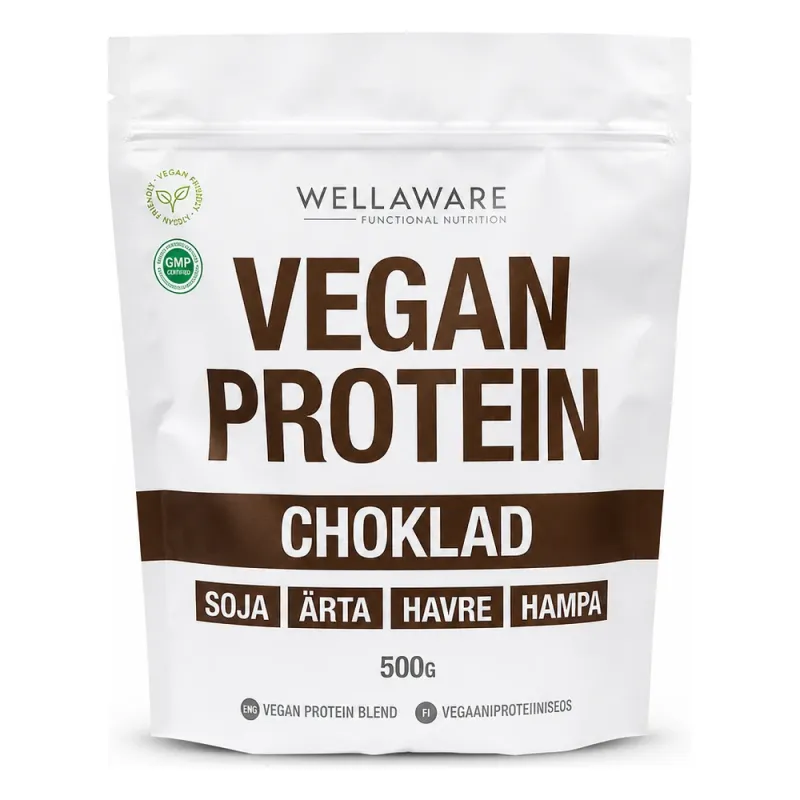 WellAware Veganskt Protein Choklad 500 gram BF 2026-05-10