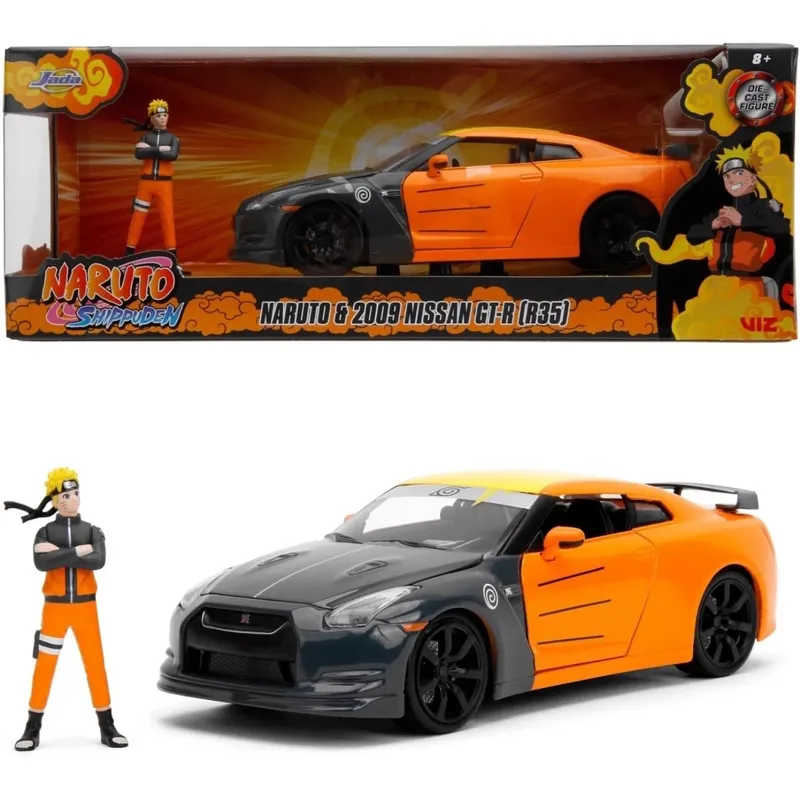 Jada Bil m. Figur – Naruto – Naruto & 2009 Nissan GT-R (R35) – 1