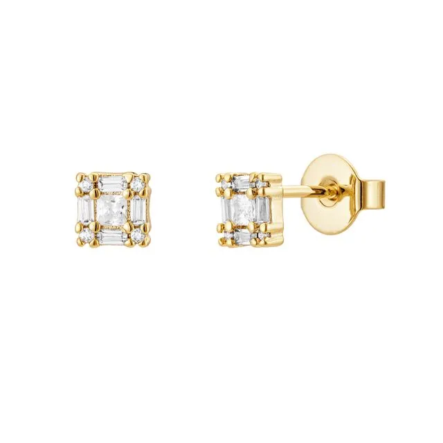 Squared Stud Earrings