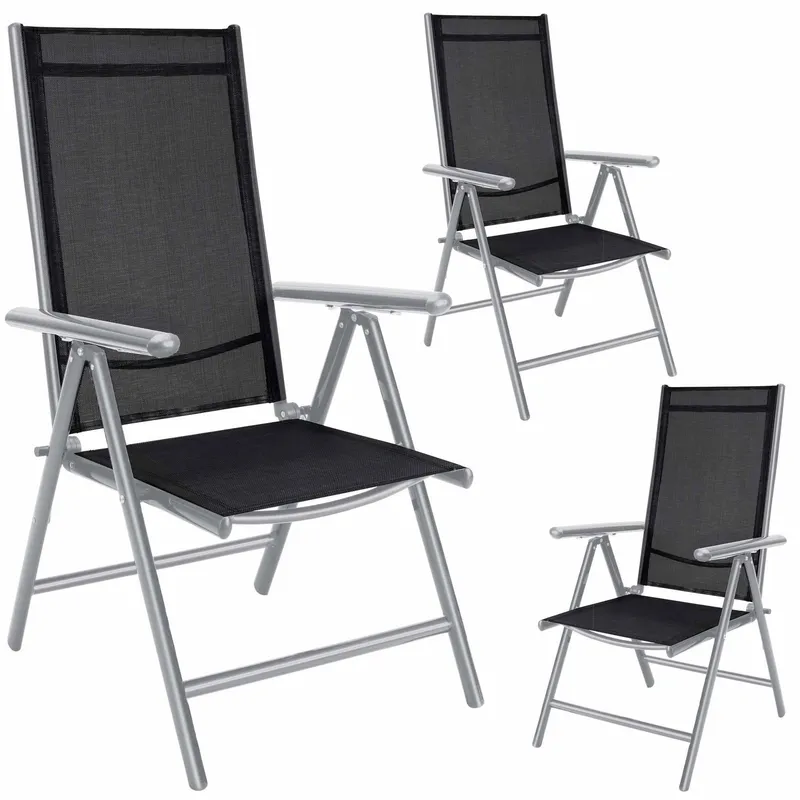 Trädgårdsstol Bern 3-delars set Silver Aluminium