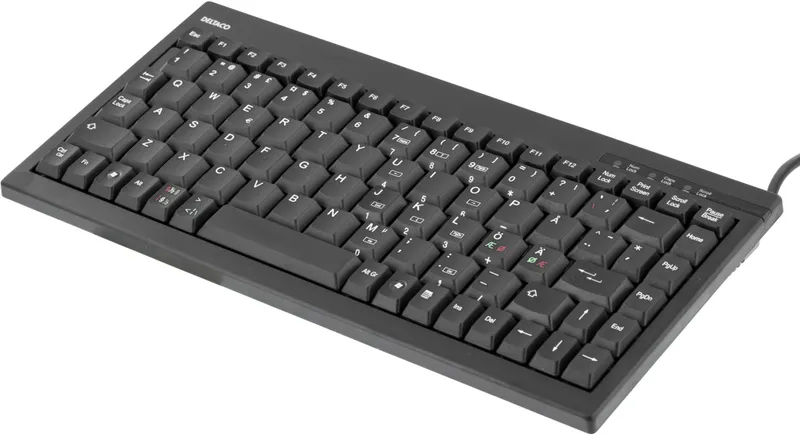 Deltaco SVENSKA Mini Keyboard USB svart - Tangentbord - Svenska - Svart