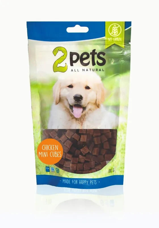 2pets Dogsnack Chicken MiniCubes 100 g