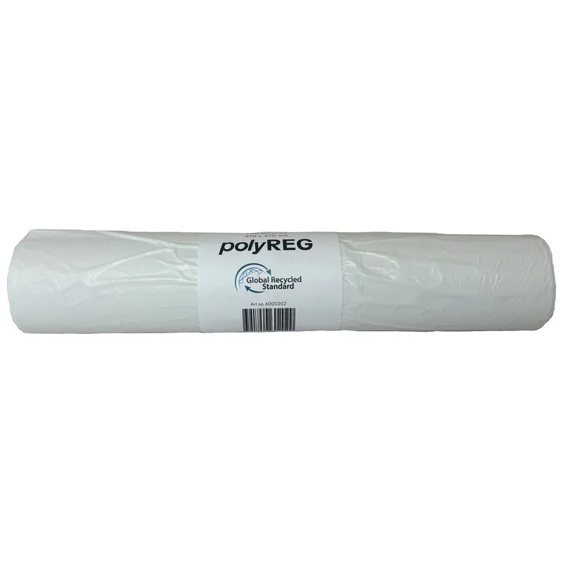 Papperskorgspåse PolyREG GRS 30 liter 510×570 mm vit 10×100 st