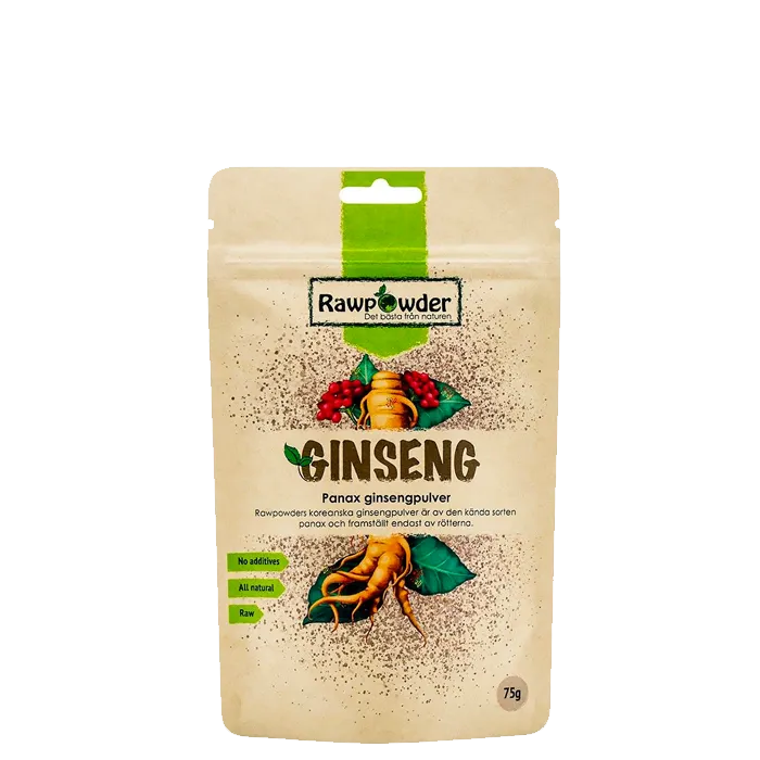 Ginseng pulver Panax 75g - Rawpowder