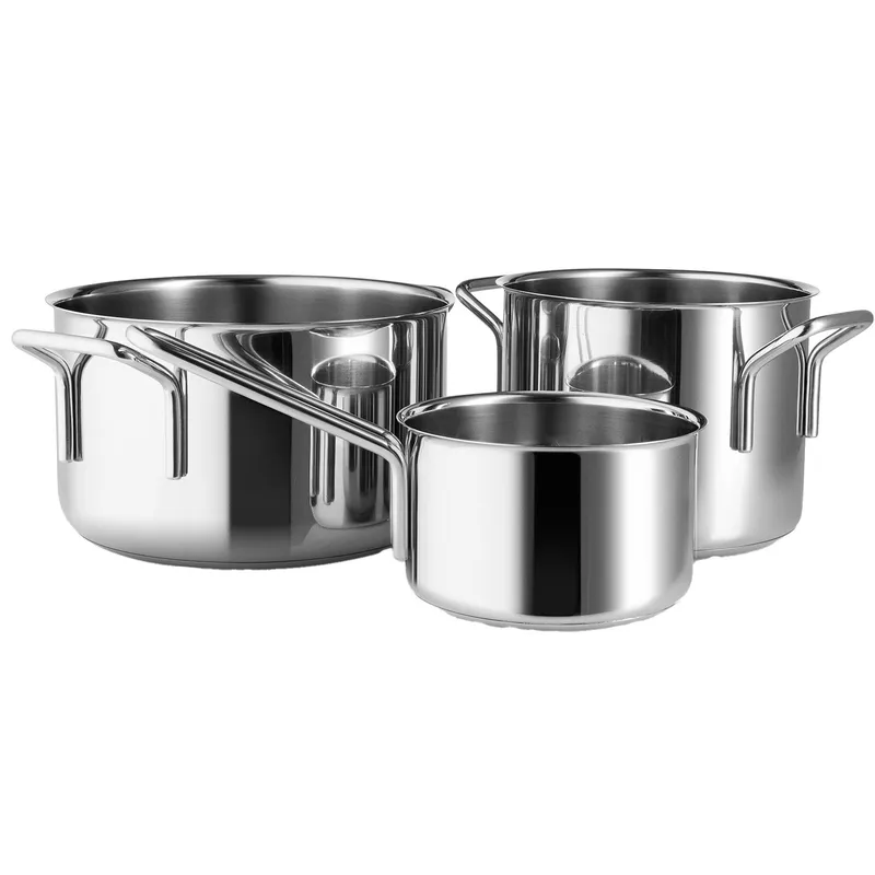 Eva trio Grytset 3 delar, rostfritt stål