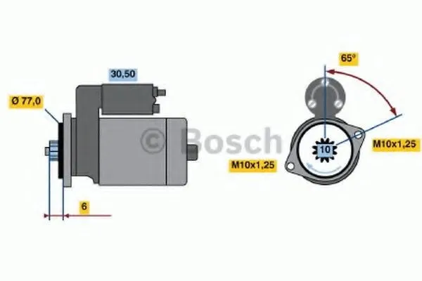 Startmotor BOSCH 0 986 014 141