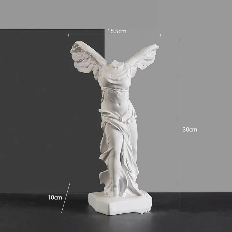 Gresk Seiersgudinne Statue Engel Vinge Kunst Statue Dekorasjon Hjem Skap Kontordekorasjon Resin Skulptur Dekorasjon