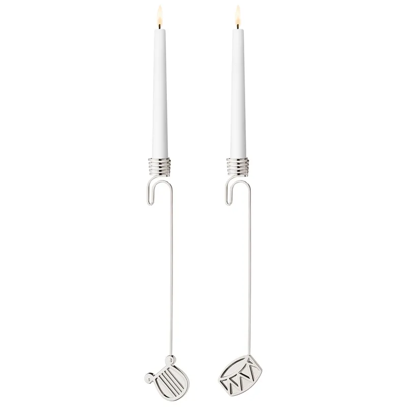 Georg jensen Classic Christmas 2026 set med ljusstakar, palladium