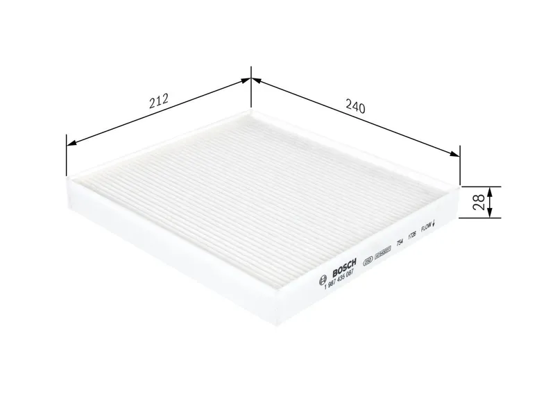 Kupéfilter BOSCH 1 987 435 087