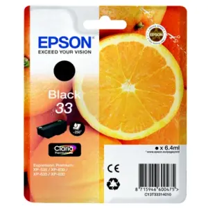 Epson bläckpatron 33 original svart 6,4 ml