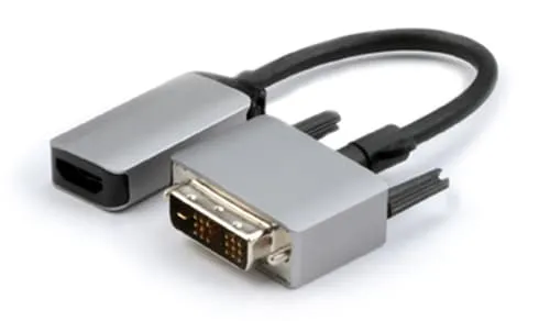 Prokord Video Adapter Premium Dvi-hdmi Dvi-d Hdmi Grå, Svart
