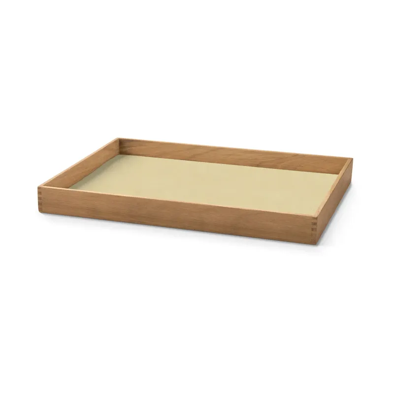 LIND DNA Even teakbricka square M Nupo lemon sorbet