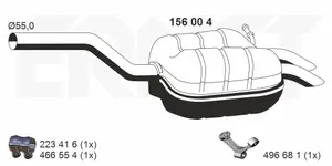 Bakre ljuddämpare ERNST 156004