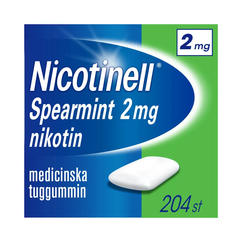 Nicotinell Spearmint medicinskt tuggummi 2 mg 204 st