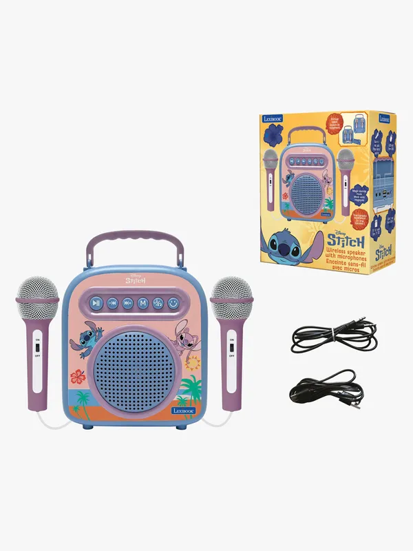 Disney Stitch Karaokehögtalare Med 2 Mikrofoner (#1759)