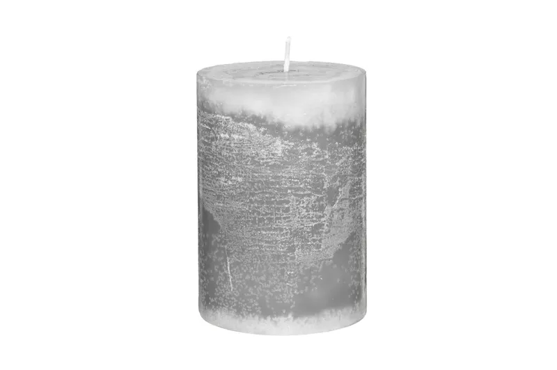Blockljus 7 x 10 cm Rustik Grå – 35 h