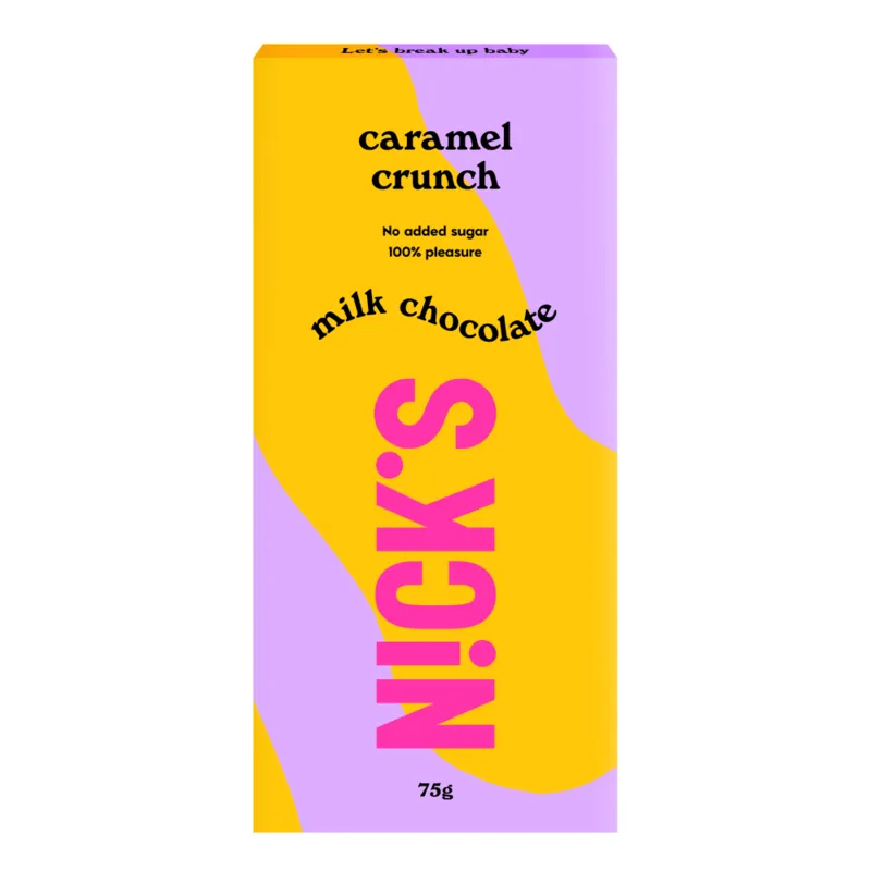 Nicks Milk Chocolate, Caramel Crunch, 75 g