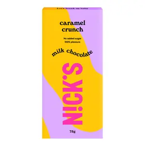 Nicks Milk Chocolate, Caramel Crunch, 75 g