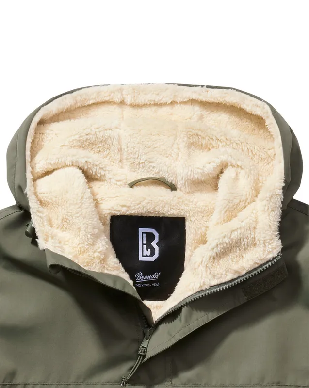 Brandit Windbreaker Anorak - Sherpafoder Svart (#9715)
