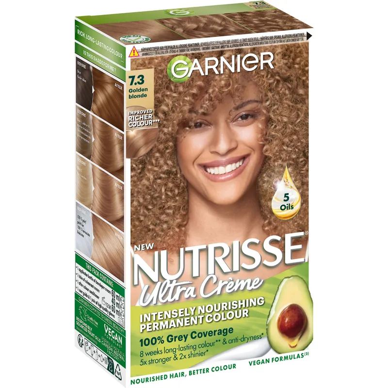 Garnier Nutrisse Ultra Créme Permanent Hårfärg 7.3 Golden Blonde