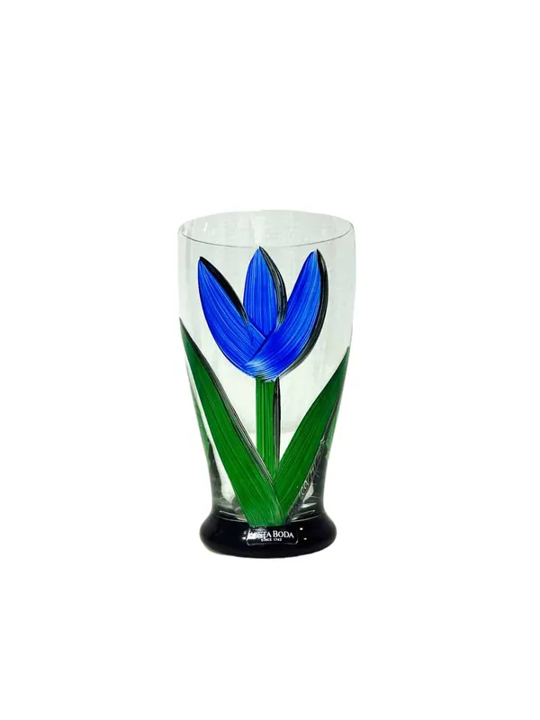 Kosta Boda – Tulipa – Öl / Vattenglas Blå Design Ulrica Hydman Vallien