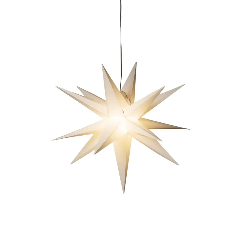 Konstsmide - 3D Stjärna Ø60 - Adventsstjärna - Vit