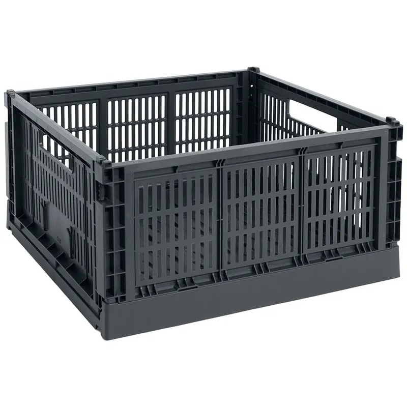 HAY Colour Crate Large Square förvaringslåda, charcoal