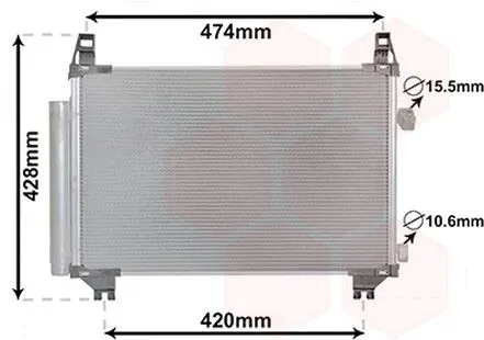 Kondensor, klimatanläggning VAN WEZEL 53015701