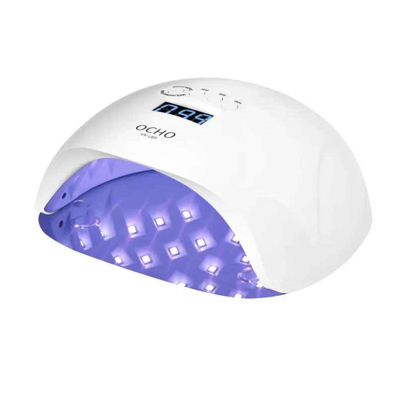 UV LED-lampa OCHO NAILS X13 65W vit med spegelbotten