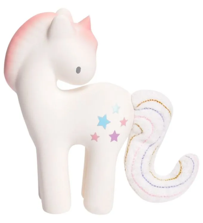 Tikiri Bitleksak – Naturgummi – Candyfloss Unicorn – Vit