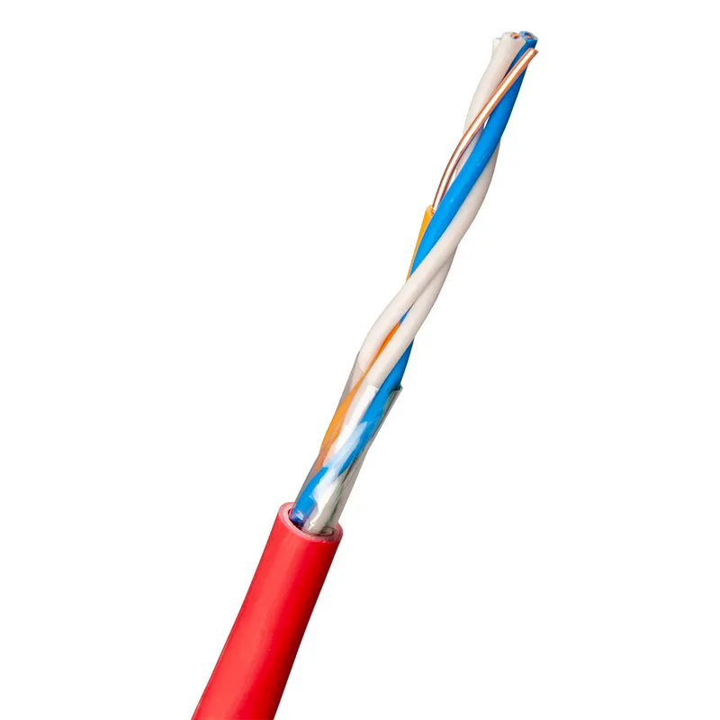 Nexans EQQYB EASY Larmkabel 2x2x1.0 mm, röd 1 m, kapad
