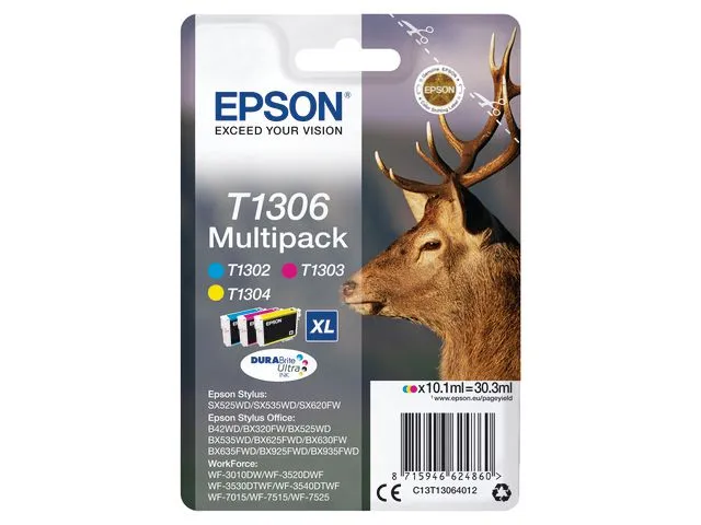Bläckpatron MultiPack C,M,Y XL, 3x10,1 ml