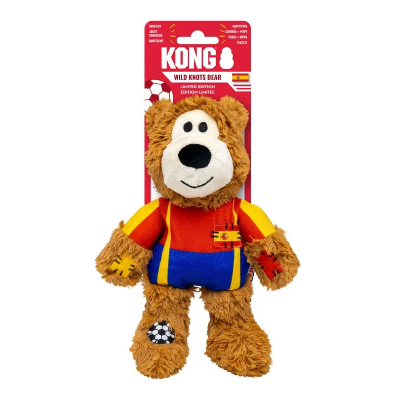 KONG Wild Knots Björn Fotboll Spanien Hundleksak