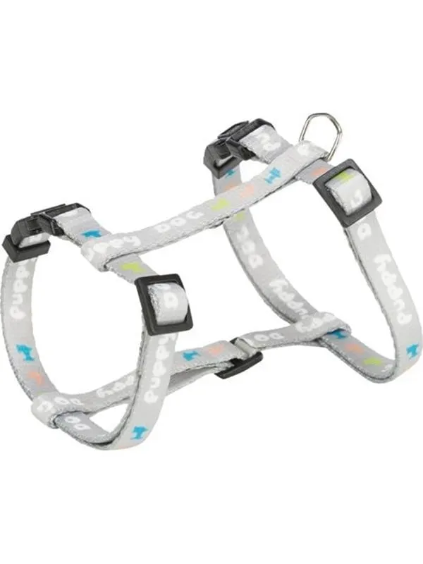Hundsele Trixie Junior H-sele med koppel Ljusgrå 27-45 cm