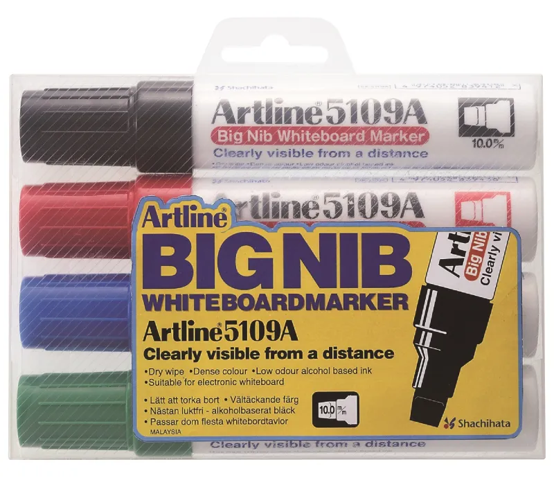 Artline EK5109AW4 Big Nib Whiteboardmarker