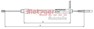 Handbromsvajer METZGER 10.9435