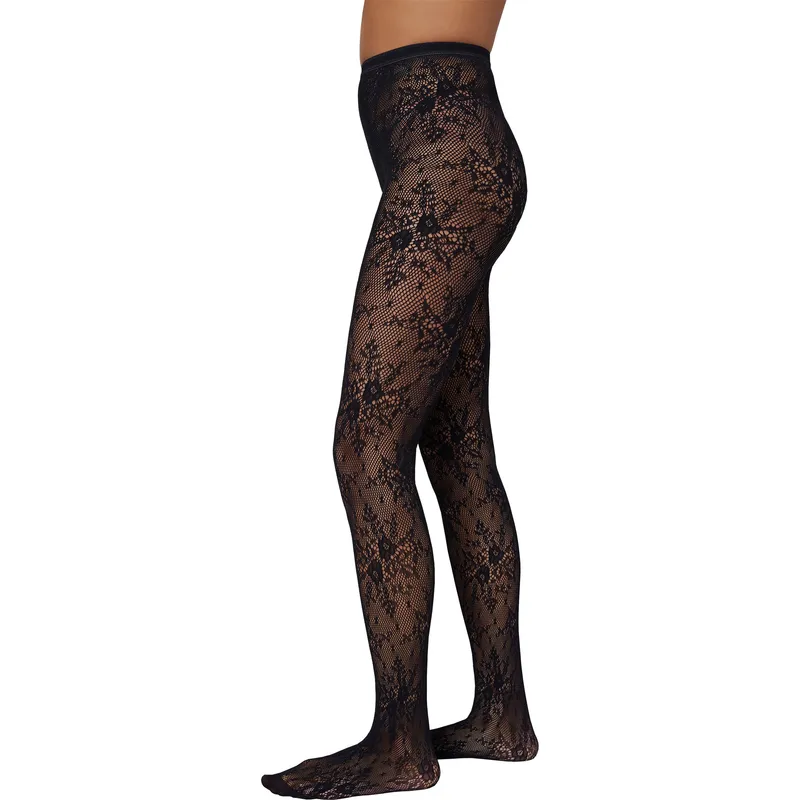 Swedish Stockings Rosa Lace Tights Black XL