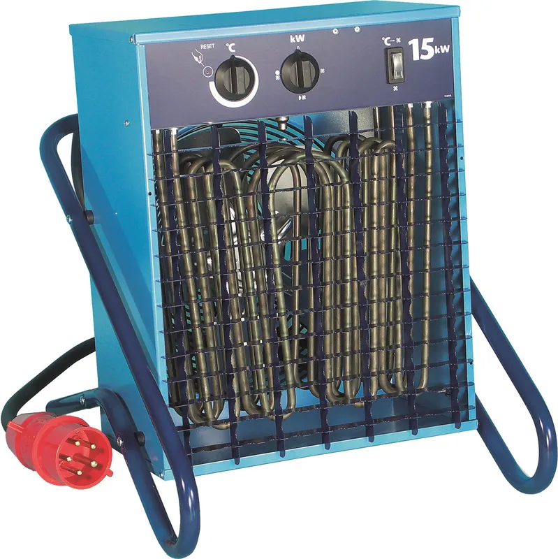 Värmefläkt 15 kW Byggfläkt VF 15T med sladd, CEE-don 400V och timer El-Björn