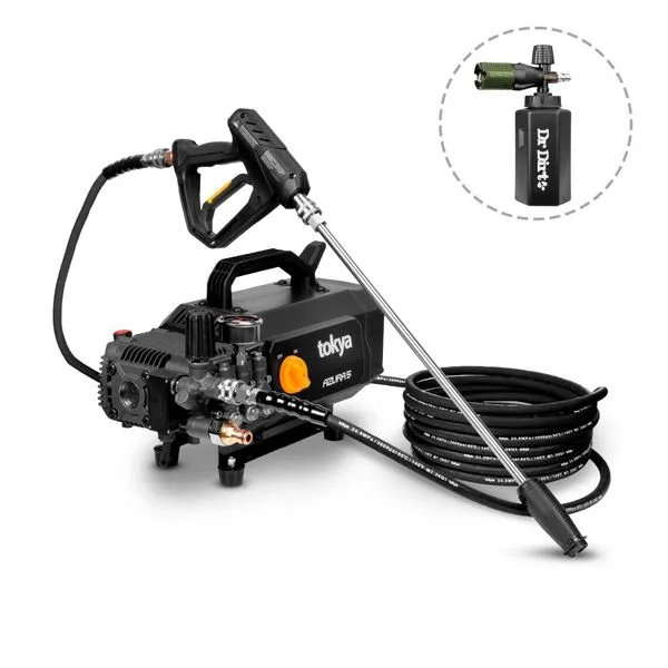 Högtryckstvätt TOKYA Azura 5, Med 14 m slang + Dr Dirt Foam Lance PRO G3