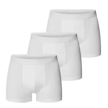 Bread and Boxers Boxer Briefs Kalsonger 3P Vit ekologisk bomull Small Herr