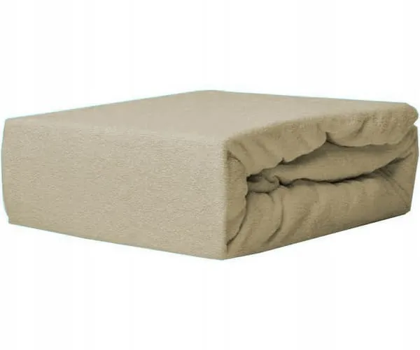 Dra-på-lakan Frotté 180 x 200 FUSHY Durable Färg BEIGE Polerad