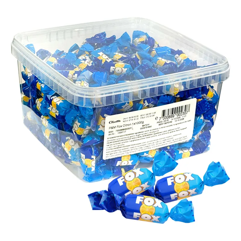 Malaco Fox Citron Storpack – 1 kg