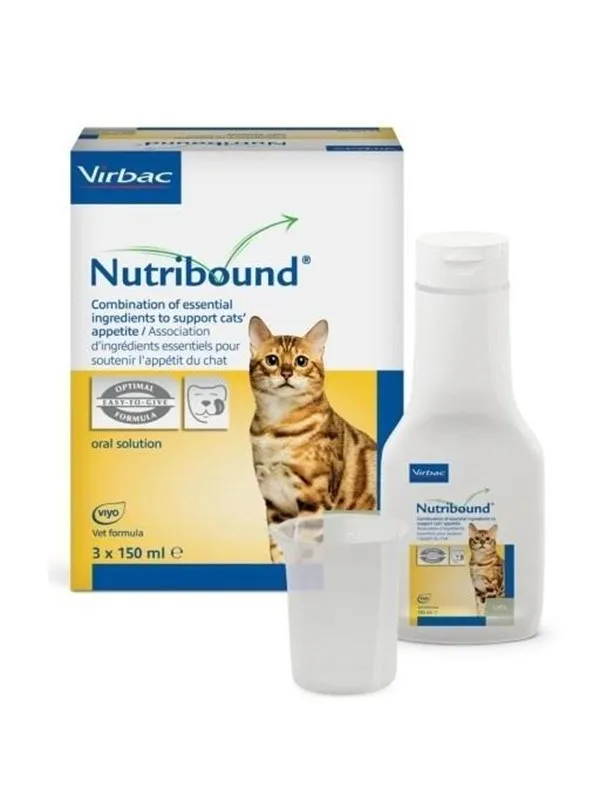 VIRBAC Nutribound Convalescence - kosttillskott för katter - 3x150ml