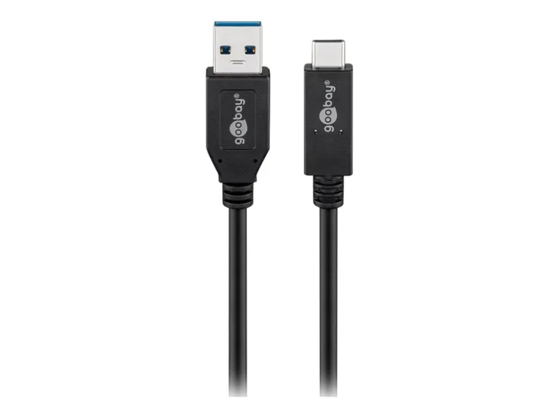 USB-C™ till USB-A-kabel, 0,5 m, svart