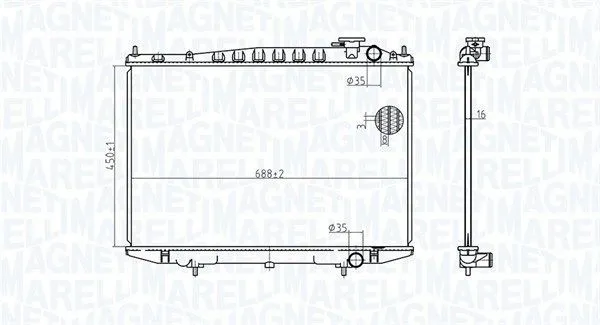Kylare Magneti Marelli 350213174500