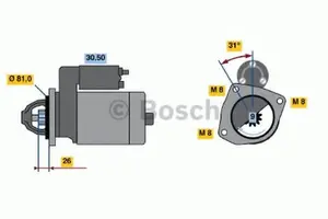 Startmotor BOSCH 0 986 018 960