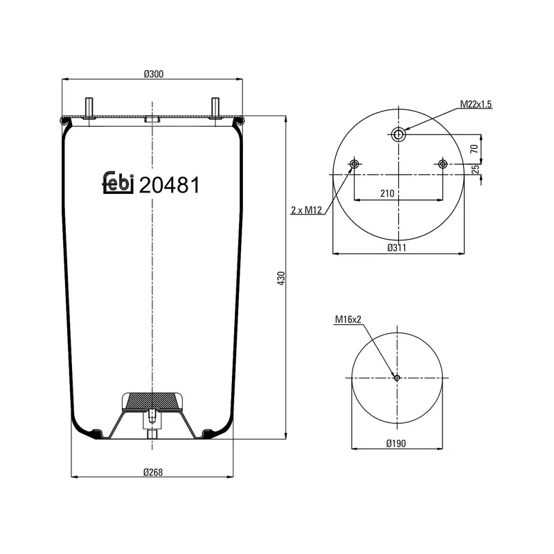 Luftbälg FEBI BILSTEIN 20481