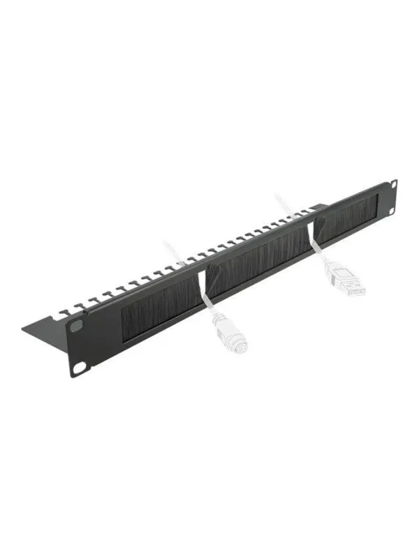 DeLOCK Cable Management Brush Strip with Cable Support Plate