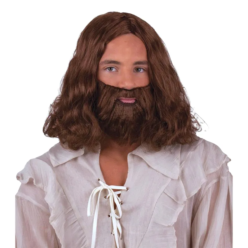 Perukset Jesus Brun – One size